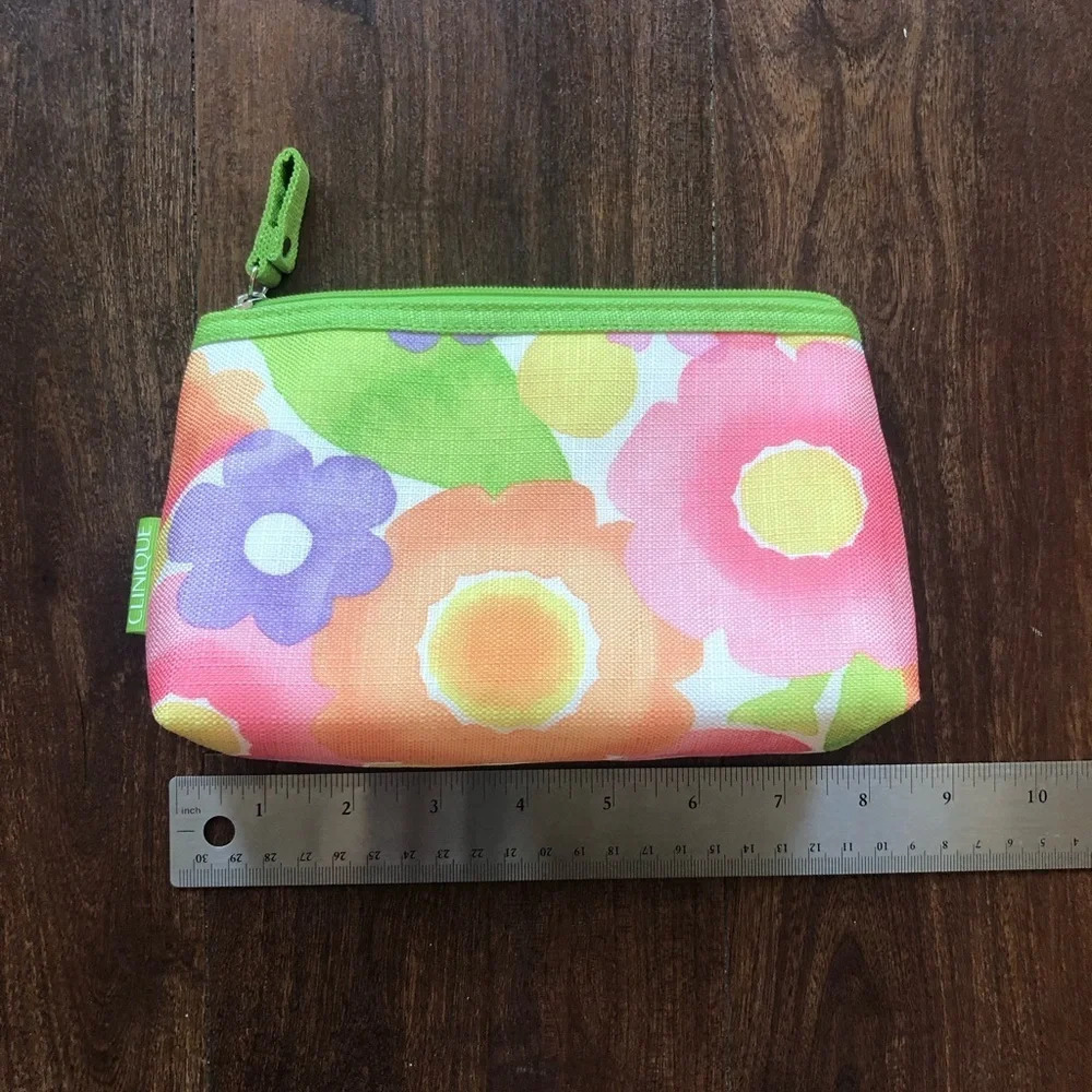 Clinique Floral Makeup Cosmetic Bag View 4